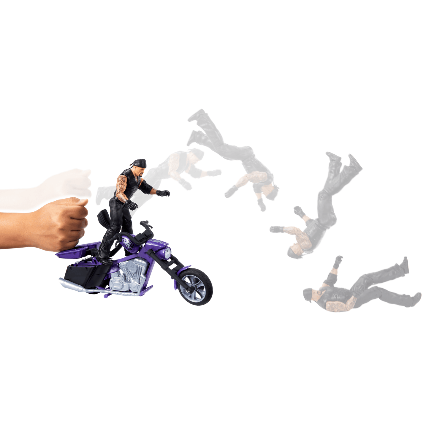 WWE Wrekkin¡¯ Slamcycle Vehicle & Undertaker Action Figure, Toy Morotcycle With Breakaway Parts
