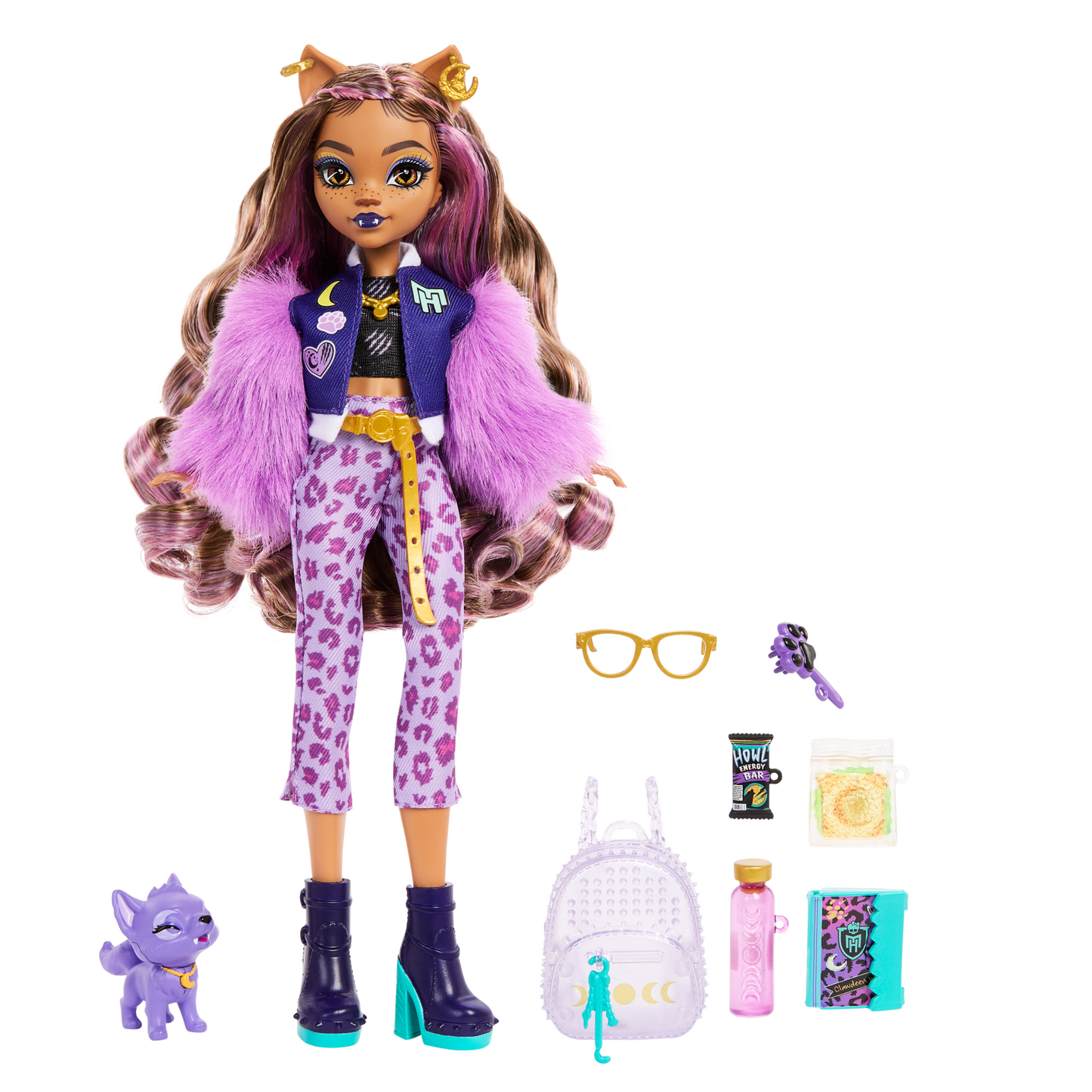 Monster High Poup¨¦e, Animal et Accessoires Clawdeen Wolf, Croissant