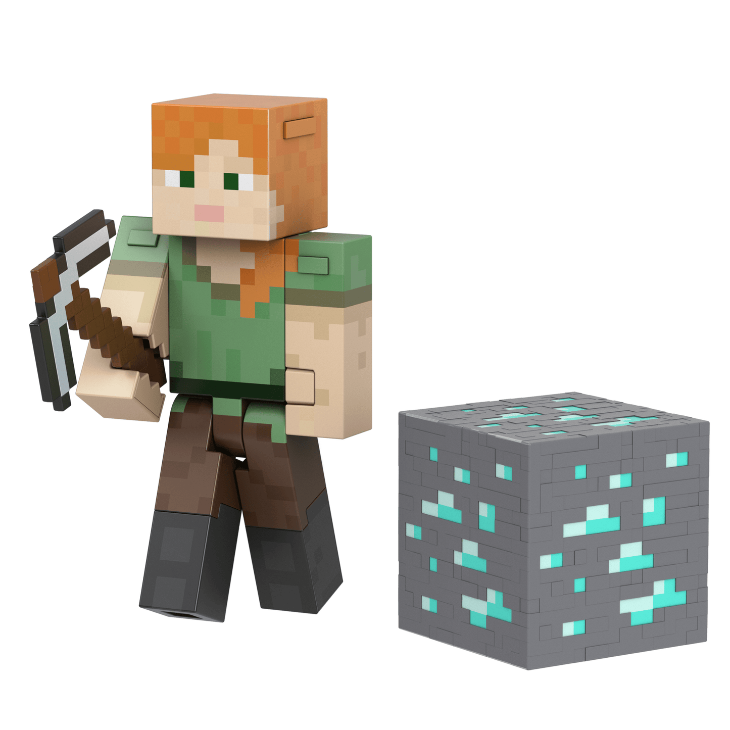 Minecraft Diamond Figura de Brinquedo Alex Exclusivo Colecion¨¢vel de 5.5