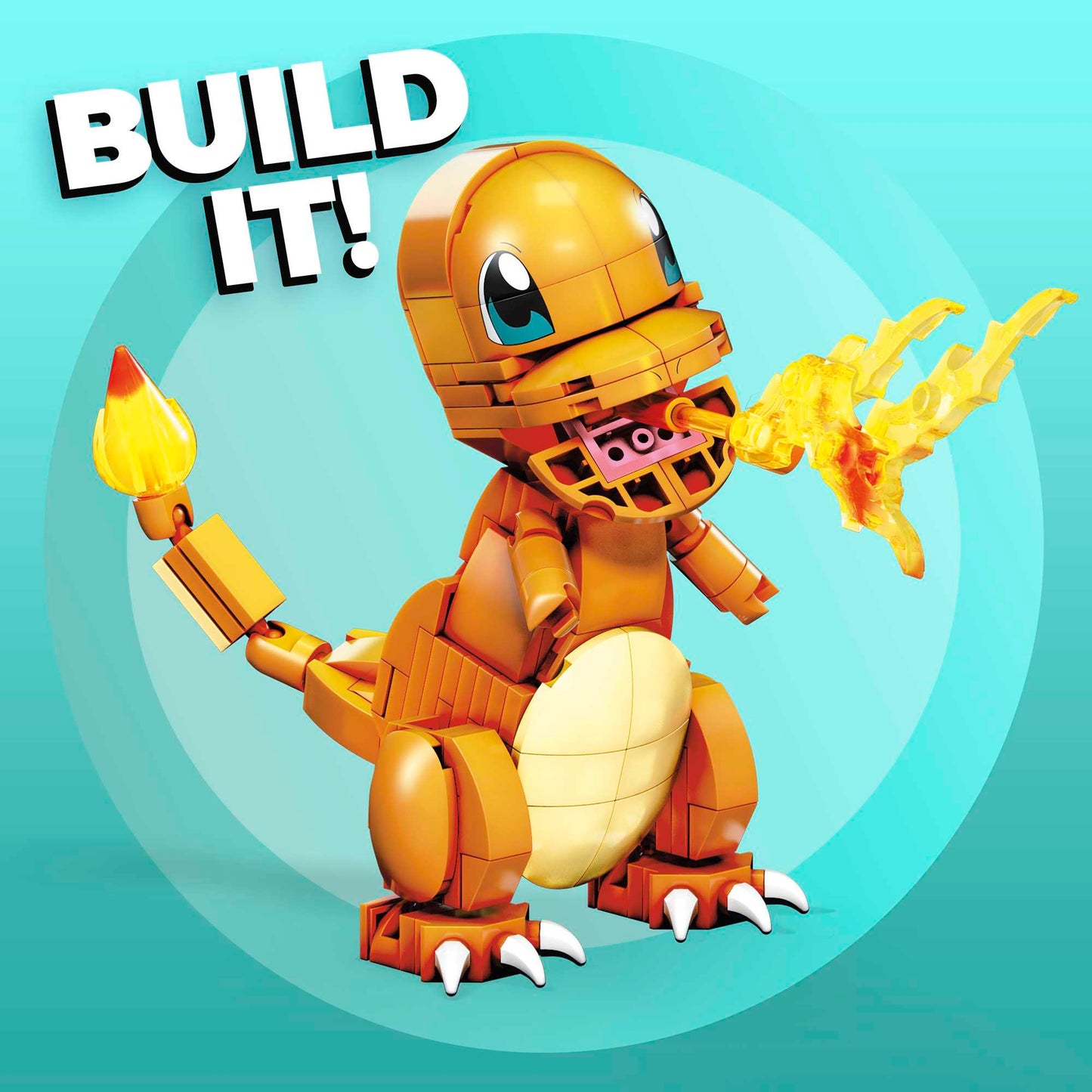 MEGA Pok¨¦mon Build & Show Charmander Toy Building Set, 4 inches Tall,