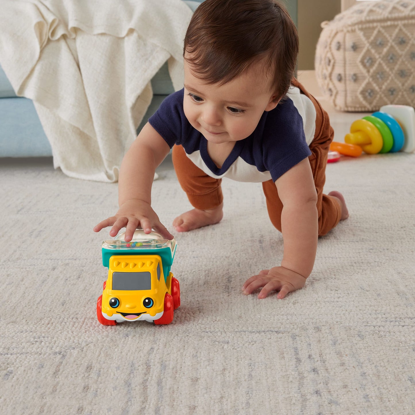 Fisher-Price  Camion-Benne Roulis-Boulis, Jouet ¨¤ Pousser Avec Perles
