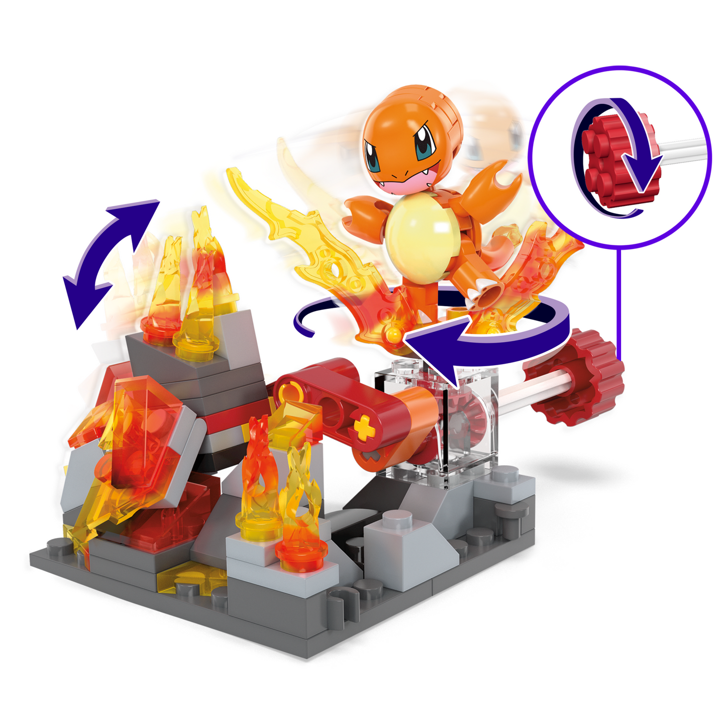 Mega Pok¨¦mon Figurine Articul¨¦e Danse Flammes de Salam¨¨che (81 Pces)