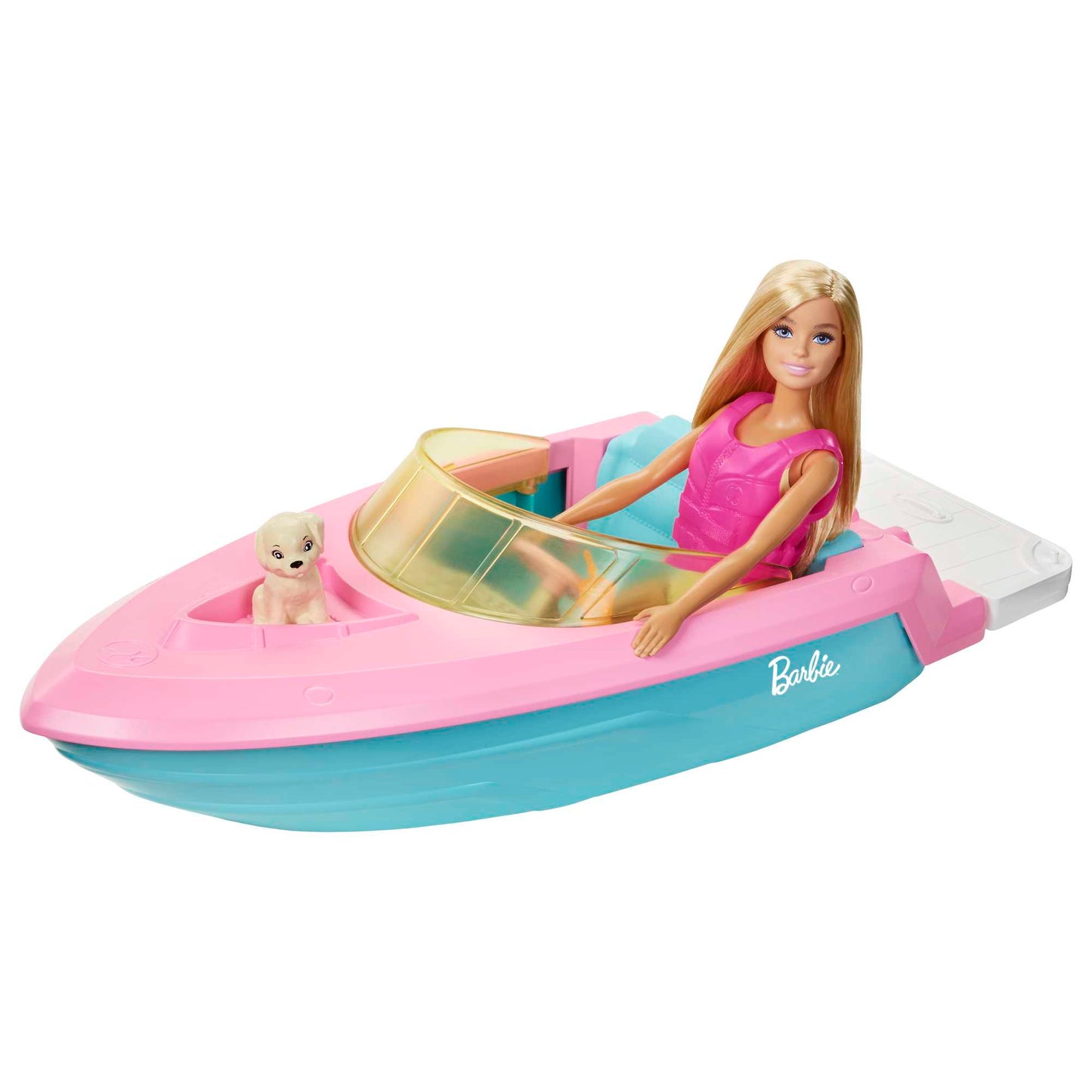 Barbie Conjunto de Brinquedo Barco aqu¨¢tico com Boneca
